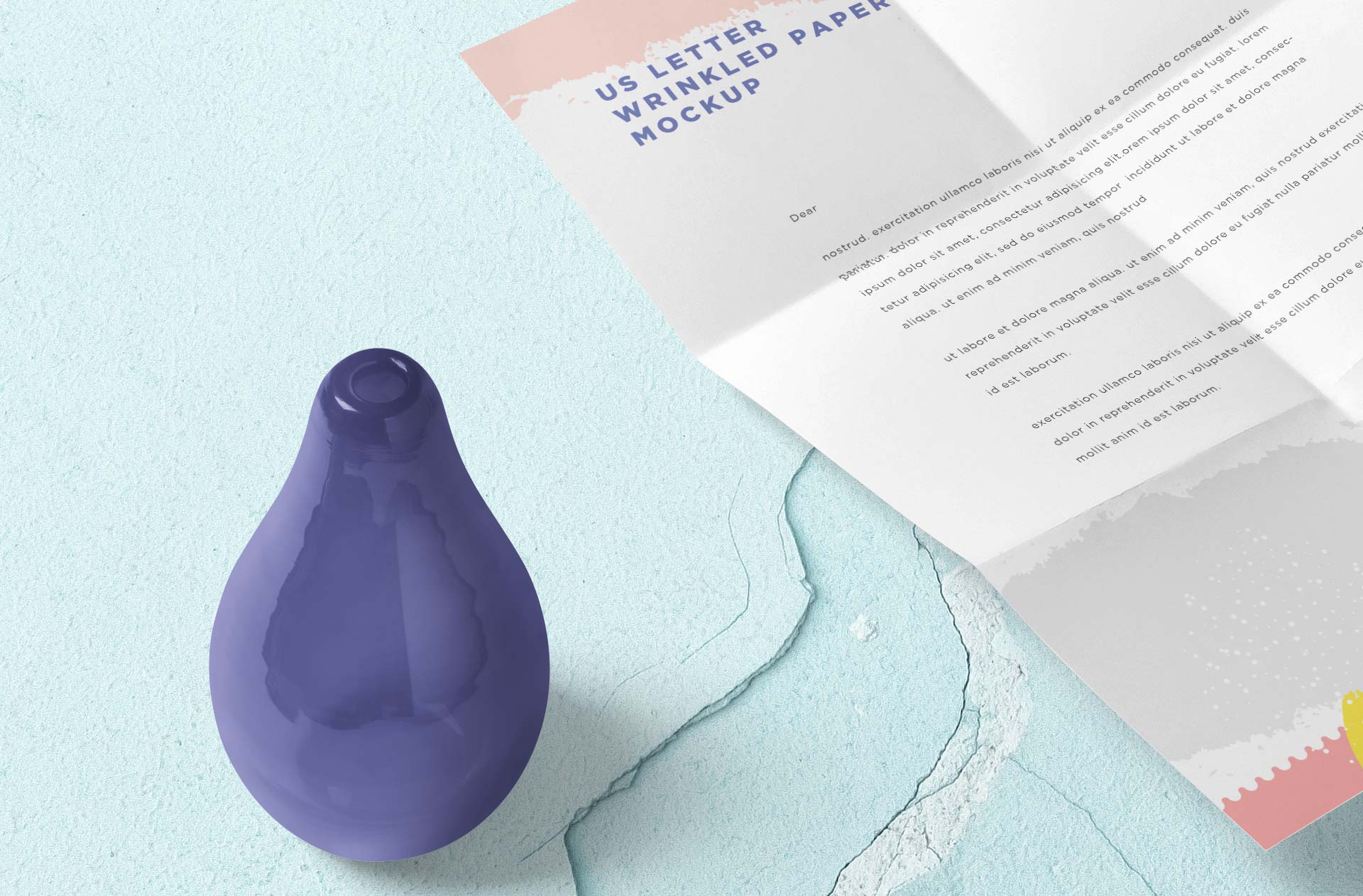 aged paper effect mock-up