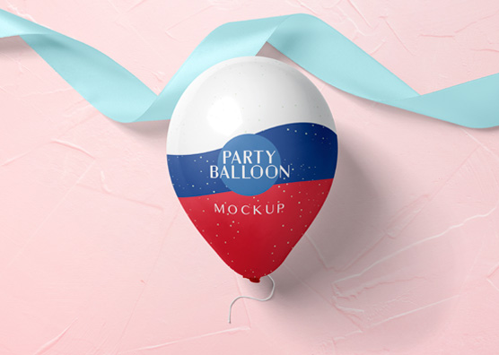 Realistic Party Balloon Mockup – Floating Display
