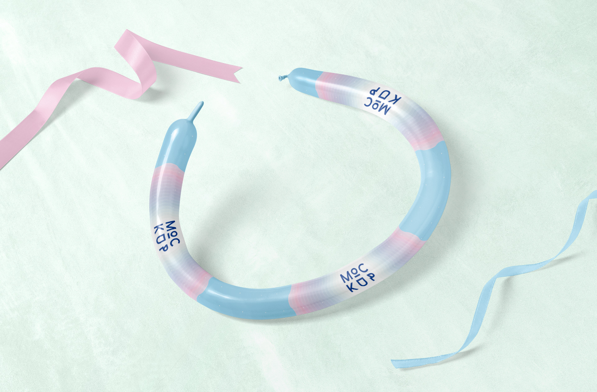 Customizable Twisting Balloon Mockup – Arched Design