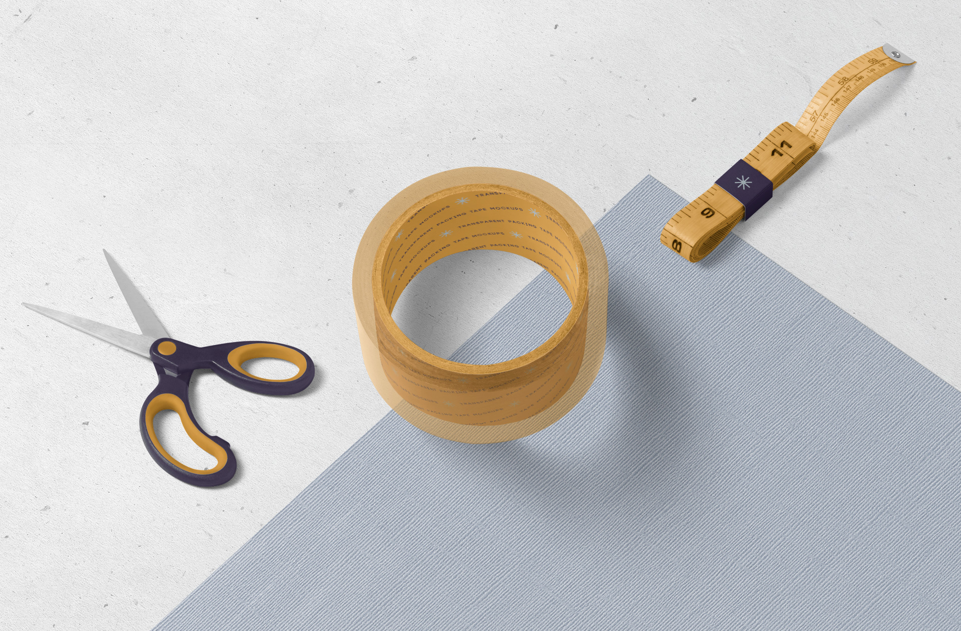 Transparent Sticky Tape Mockup for Corporate Branding