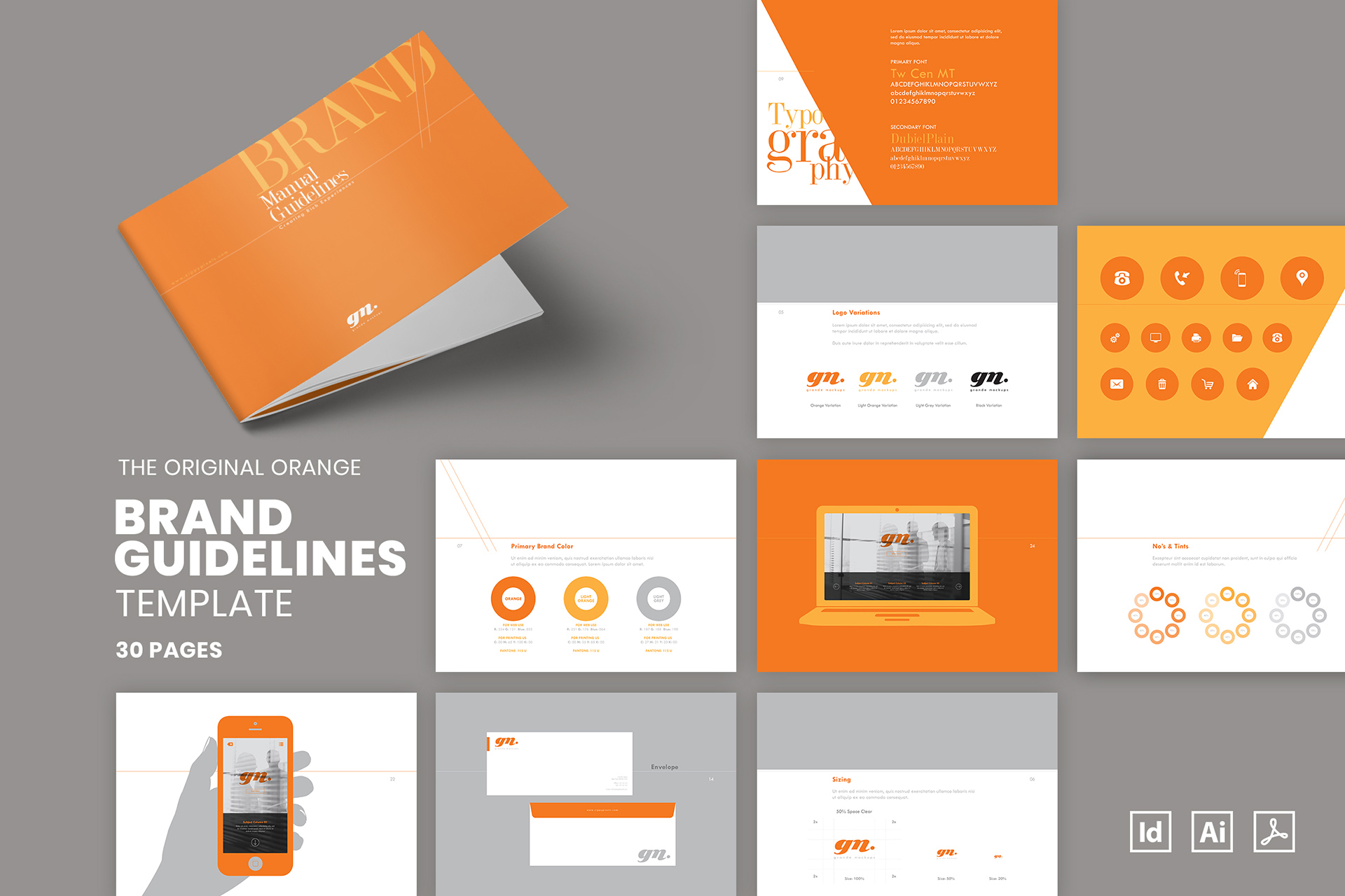 The Original Orange – Brand Book Template for Brand Guidelines