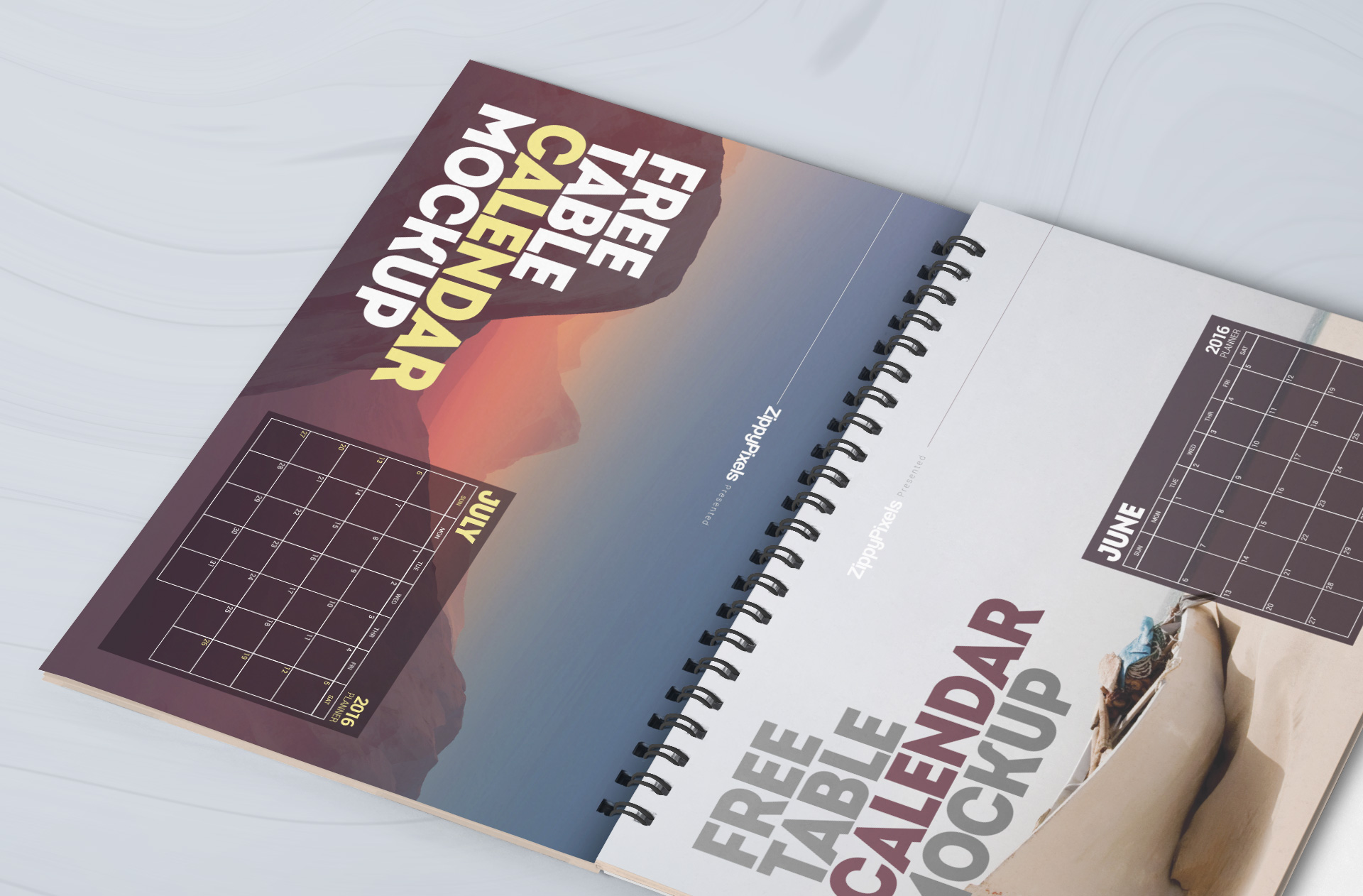 custom calendar mockup