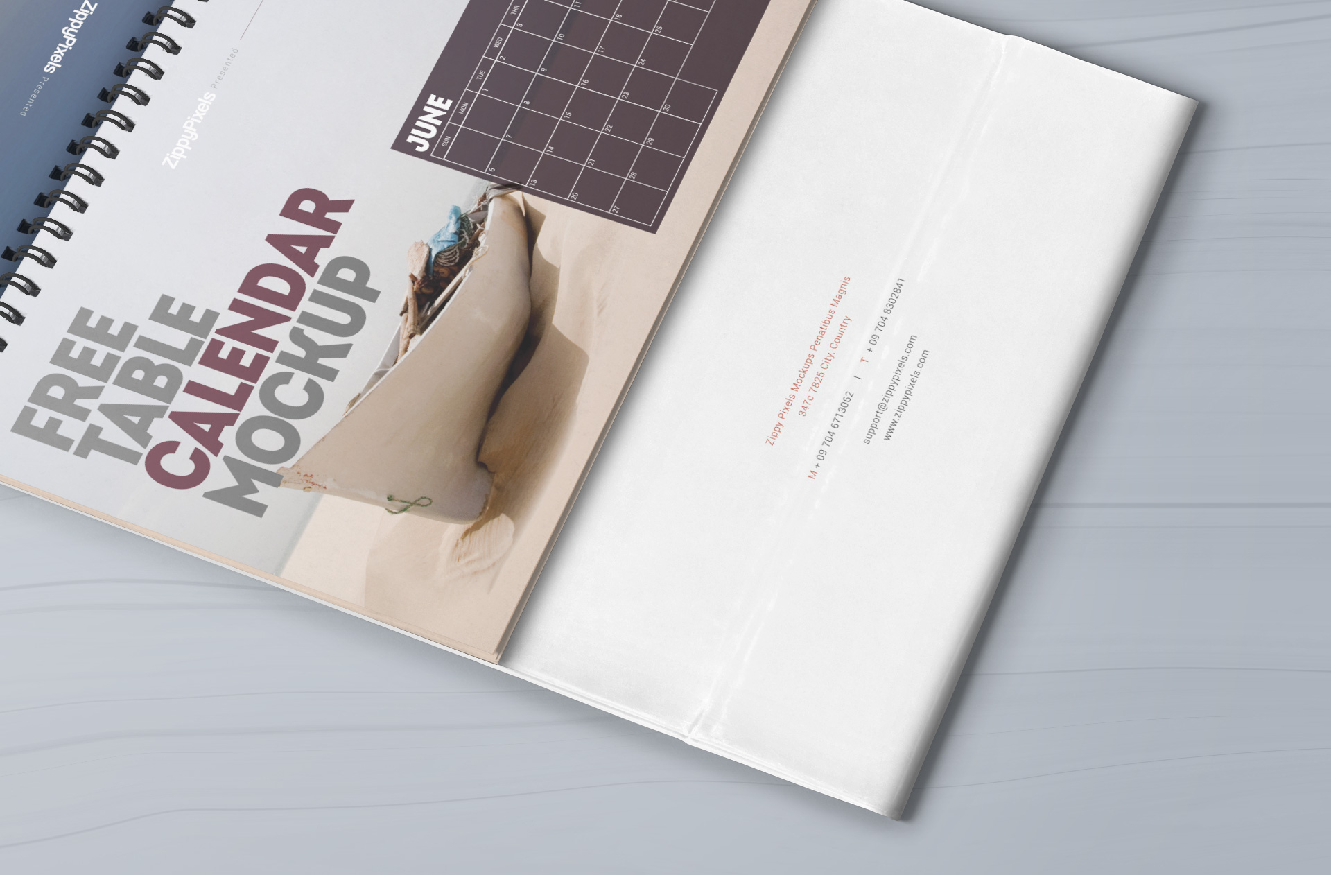 custom calendar mockup