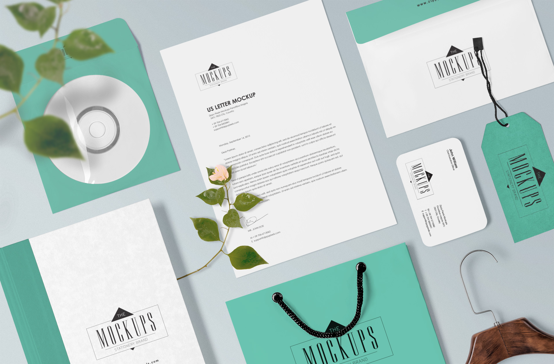 US Letterhead Mockup – Professional Branding Display