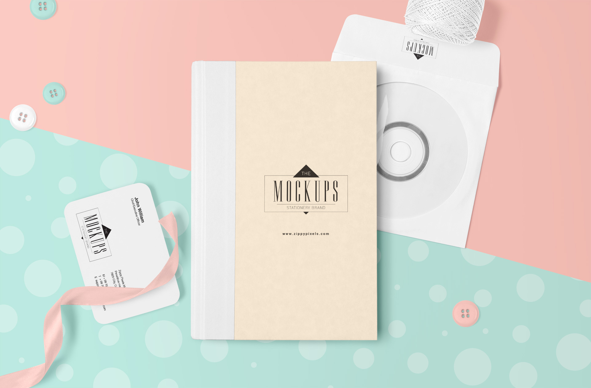 Notebook and Stationery Mockup – Premium Branding PSD