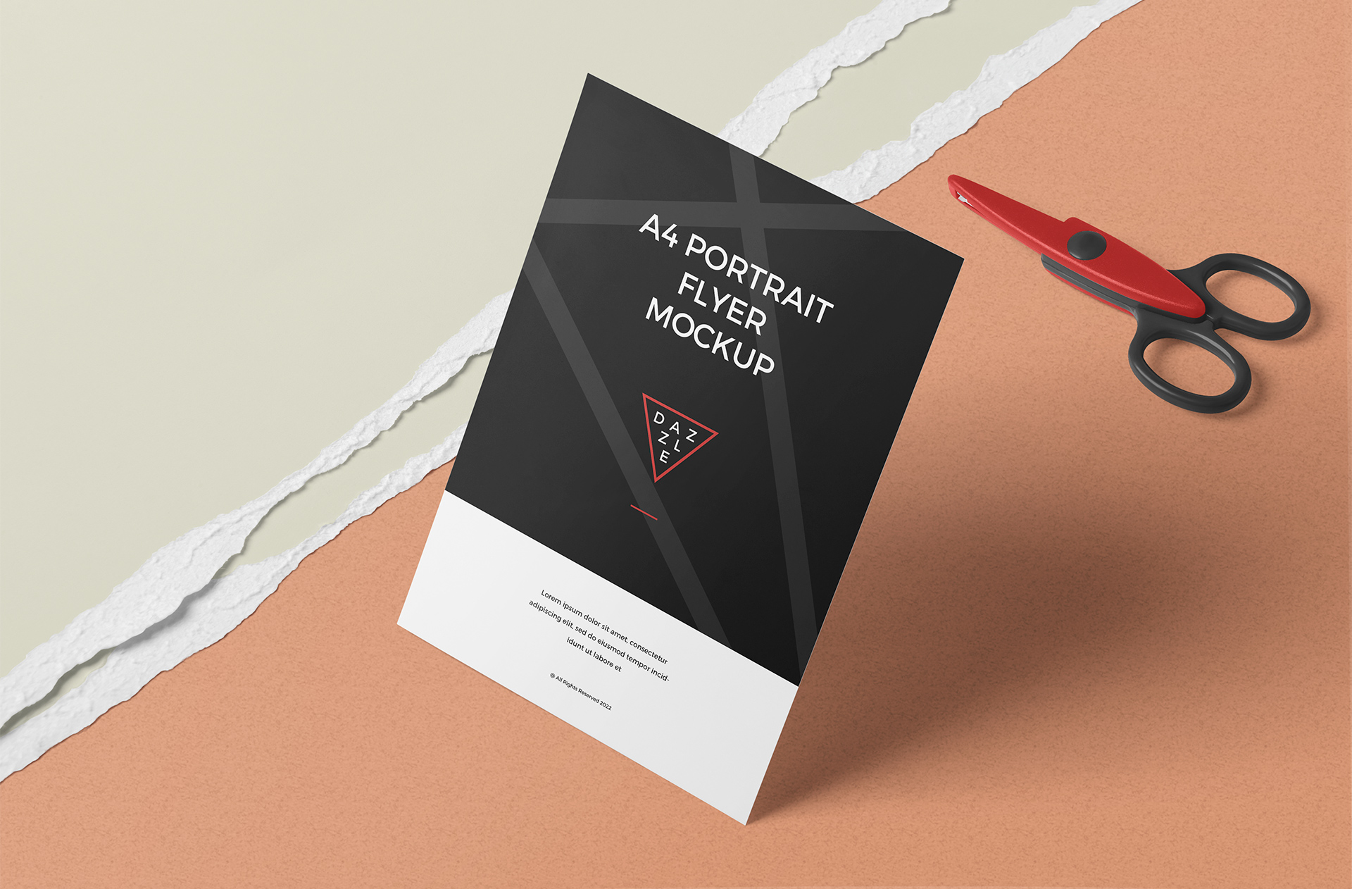 Realistic A4 Portrait Flyer Mockup – High Resolution