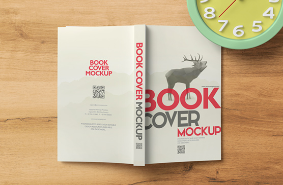Paperback Book Mockup – Spine, Front & Back Cover