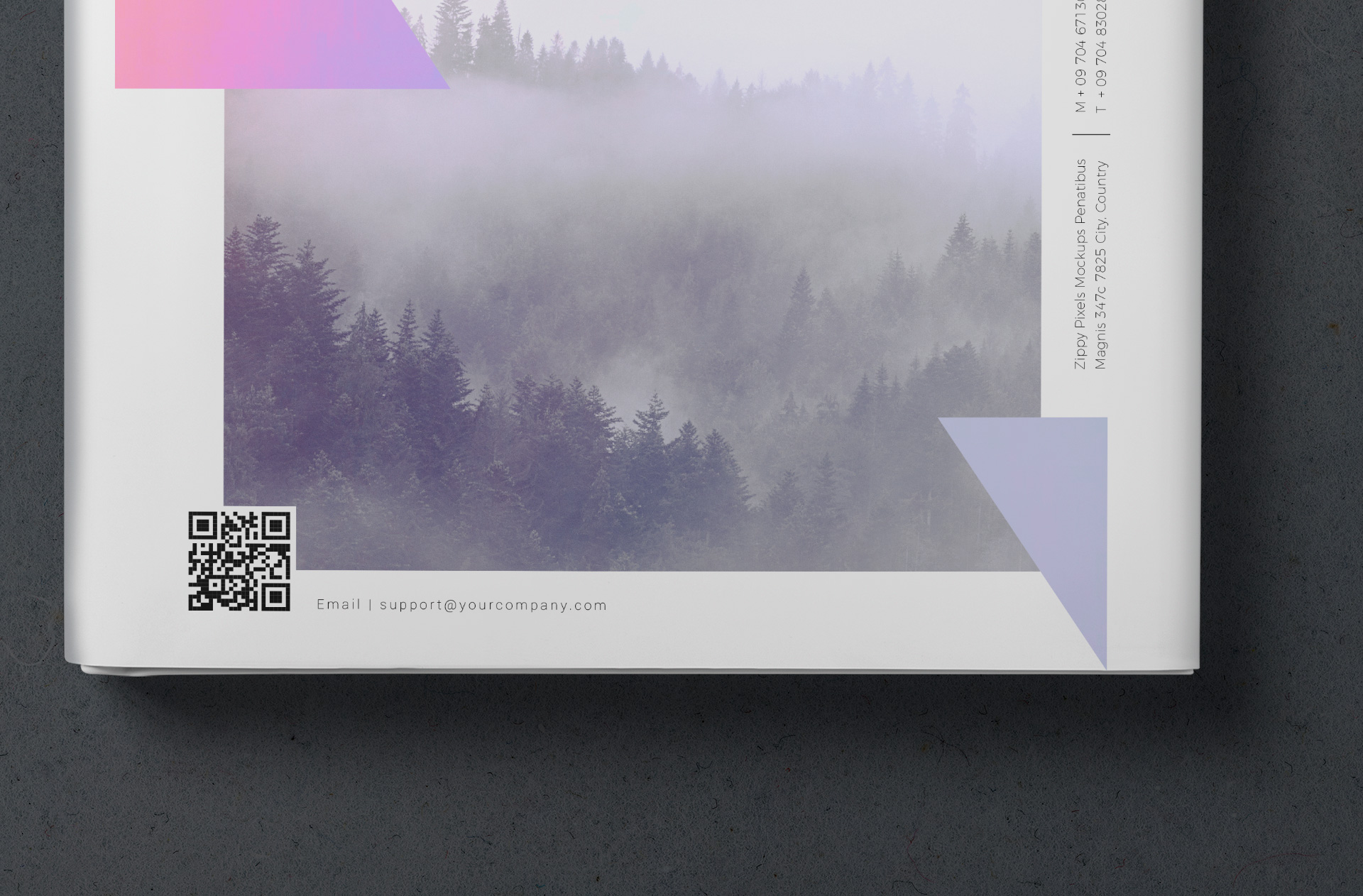 A5 square book mockup