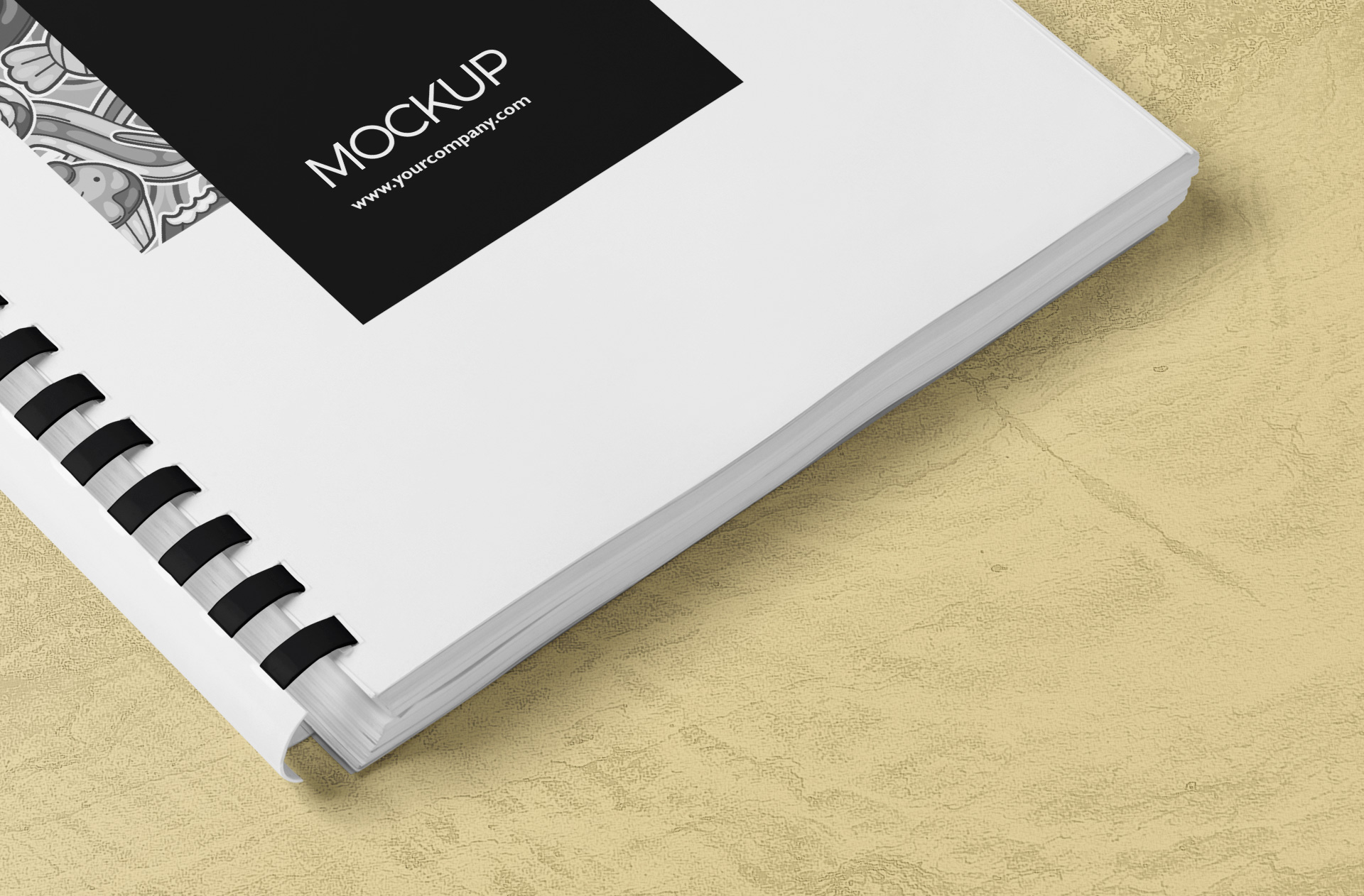 A4 spiral book mockup
