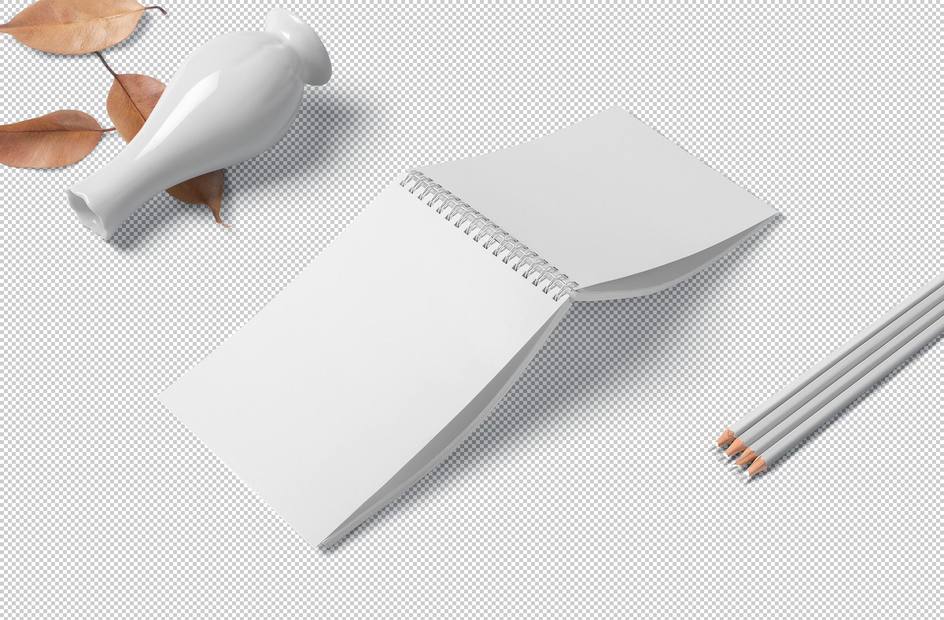 A4 landscape book mockup