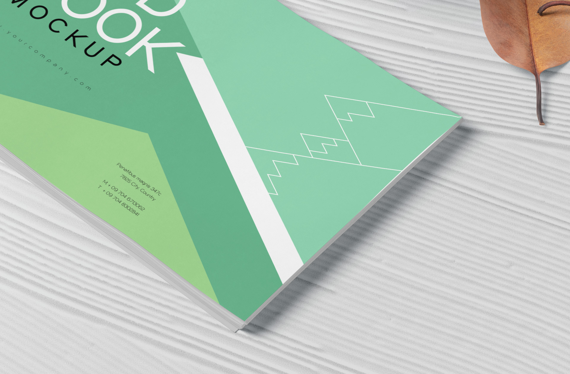 A4 landscape book mockup