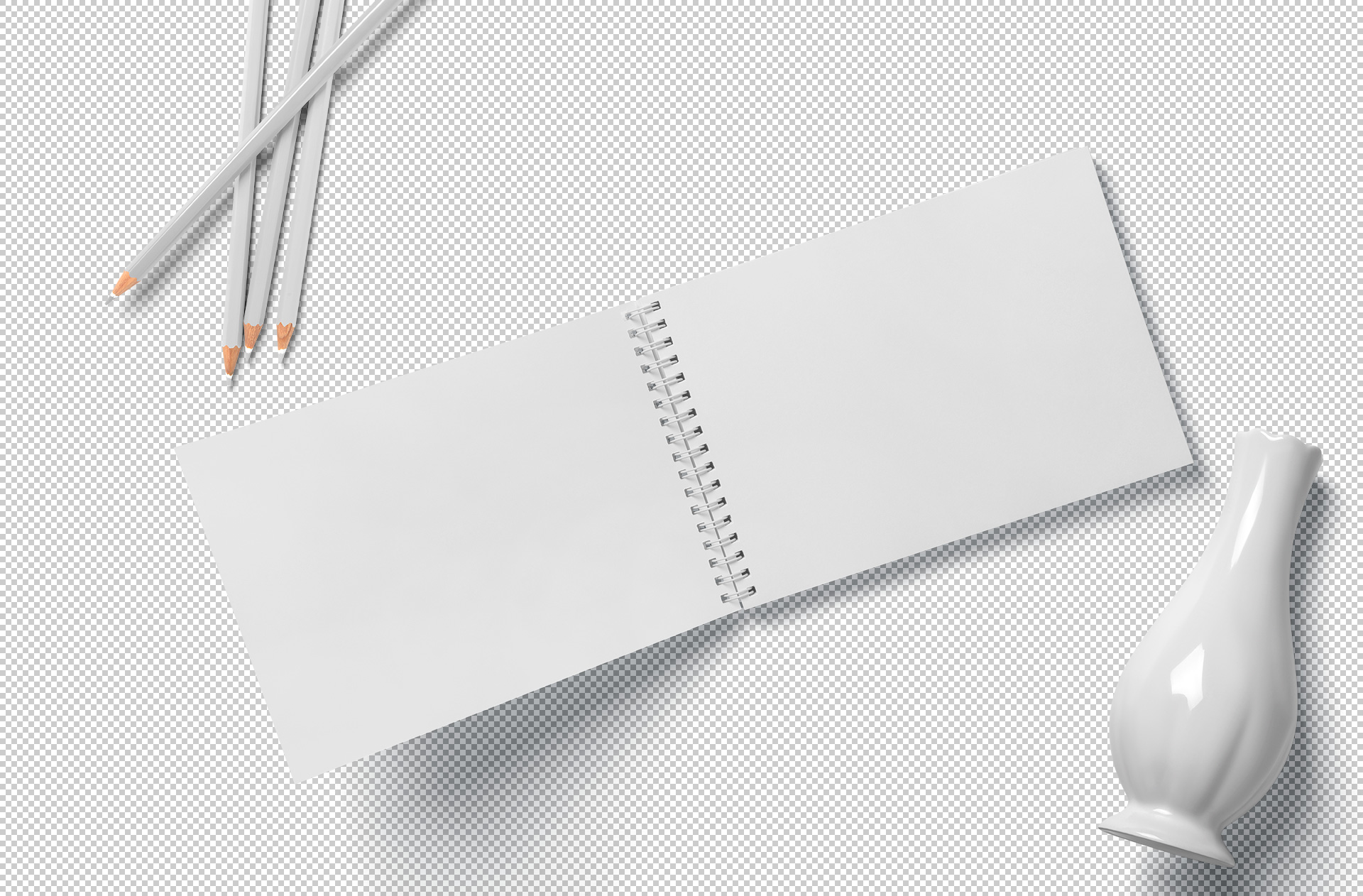 A4 landscape book mockup