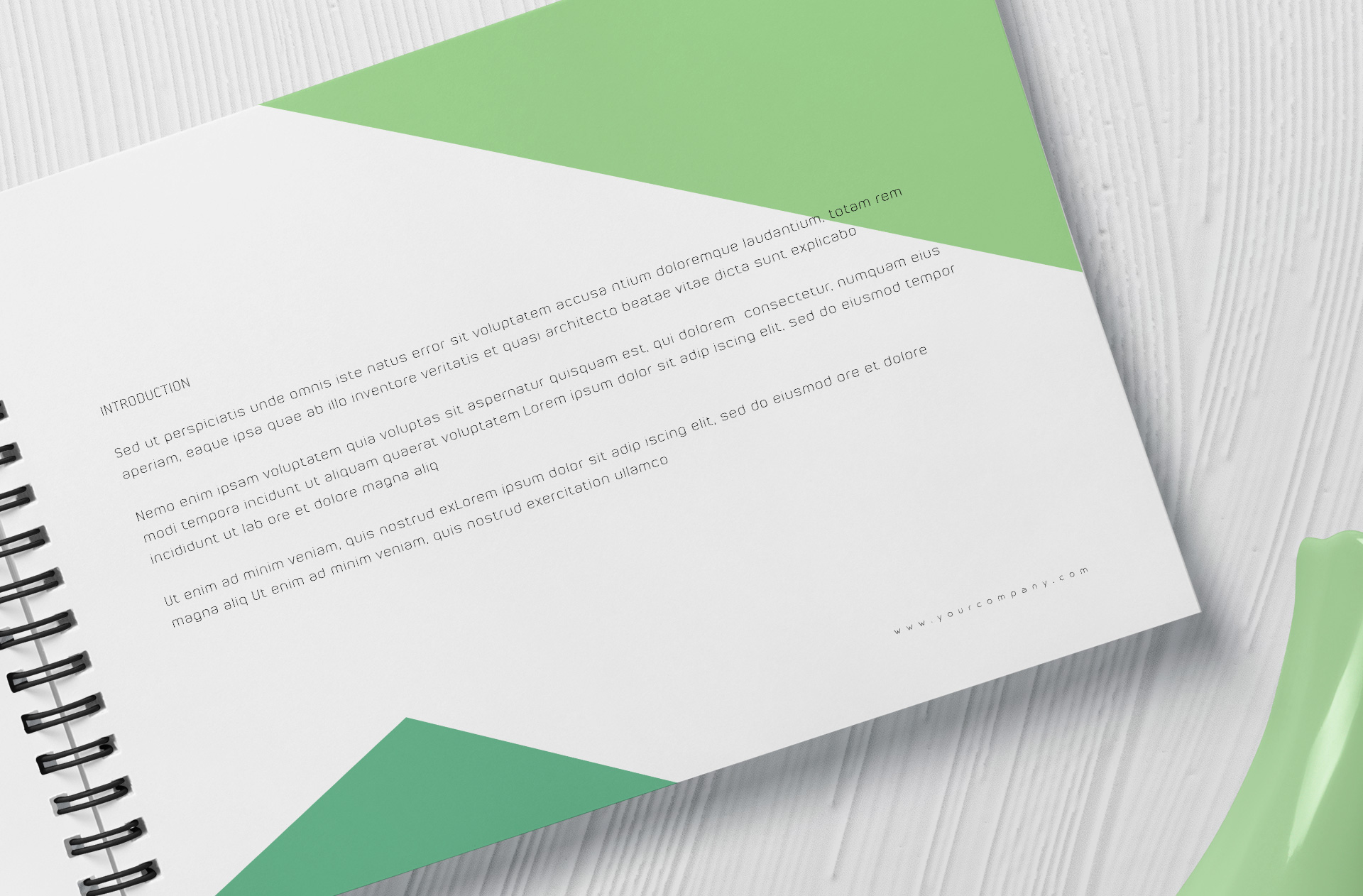 A4 landscape book mockup