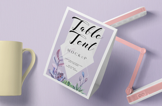 Table Tent Mockup for Restaurants and Cafes