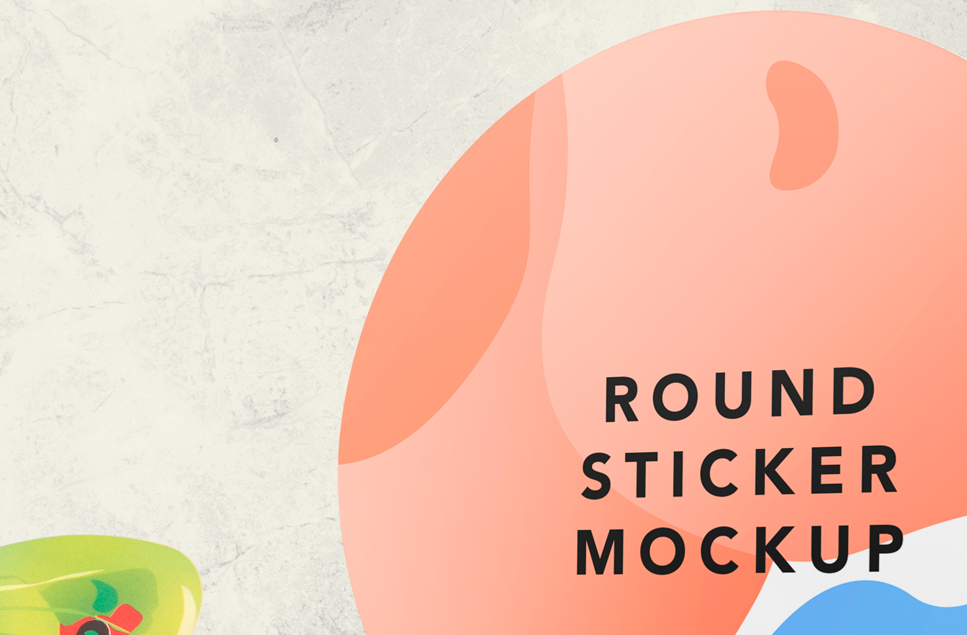 adhesive label mockup