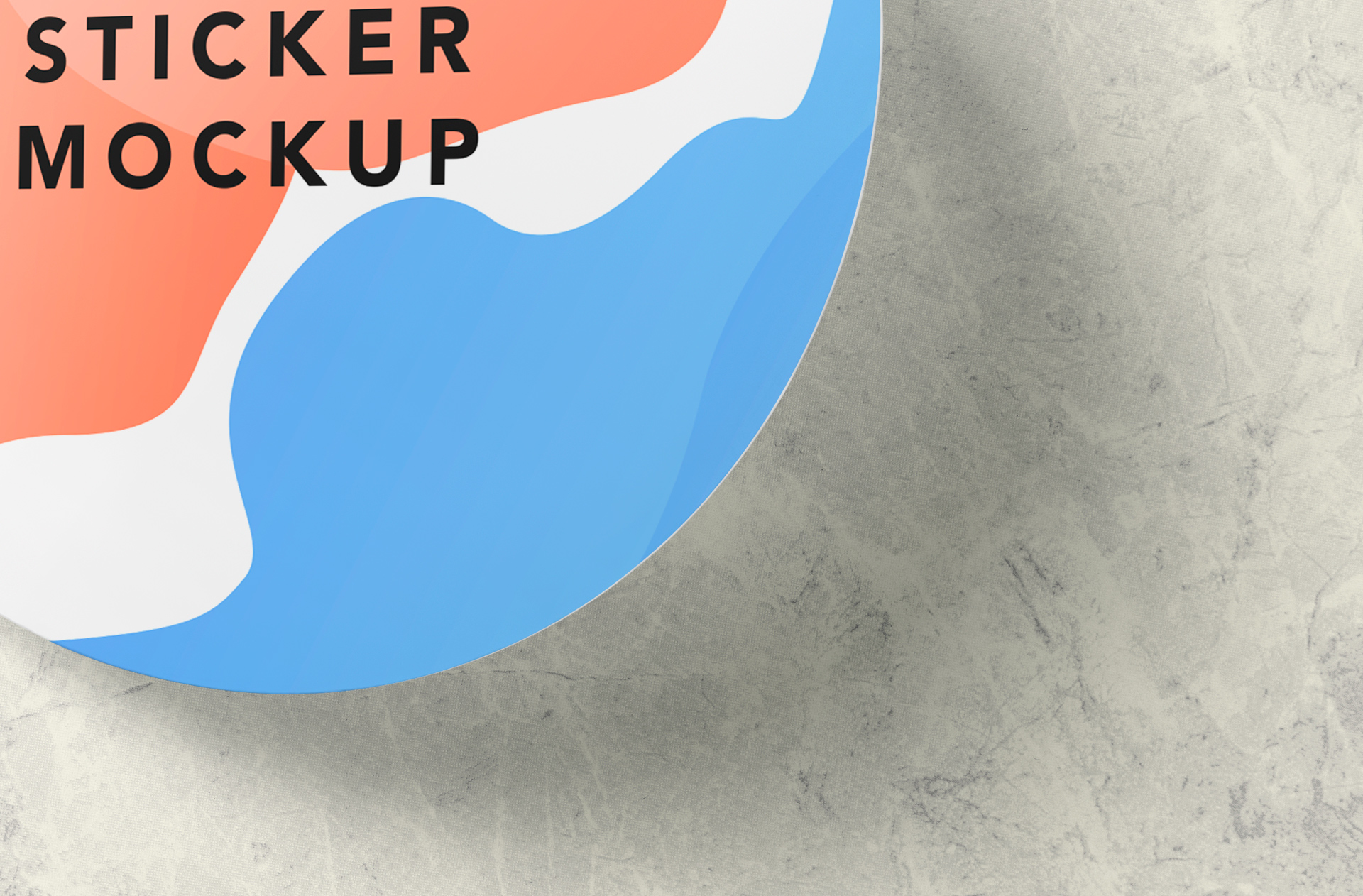 adhesive label mockup