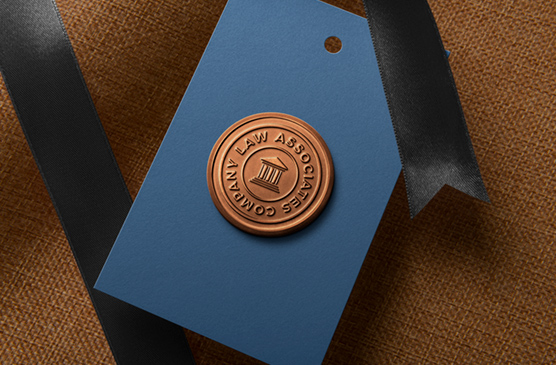 Embossed Wax Seal Mockup on Paper Tag