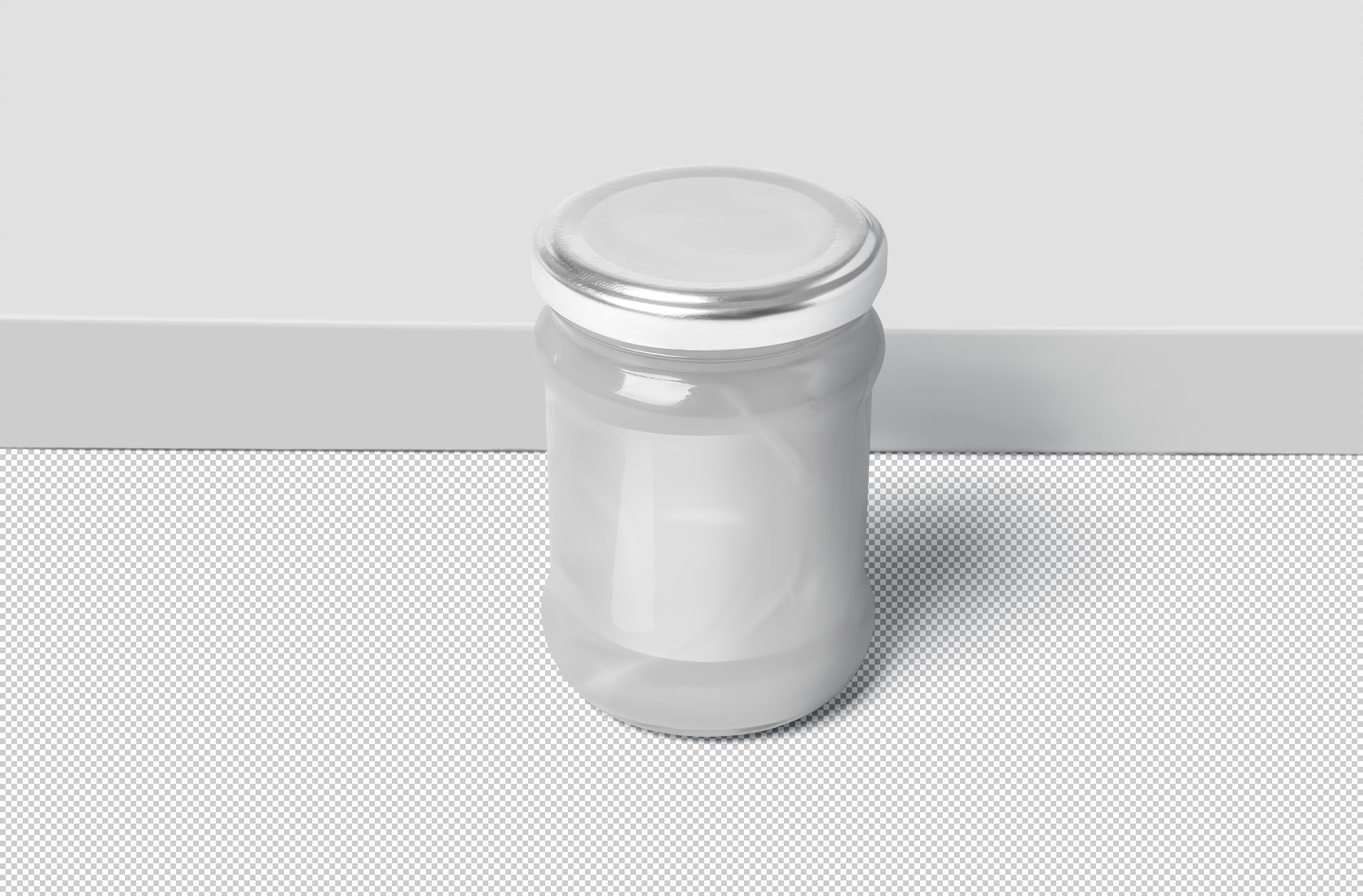 floating glass jar mock-up