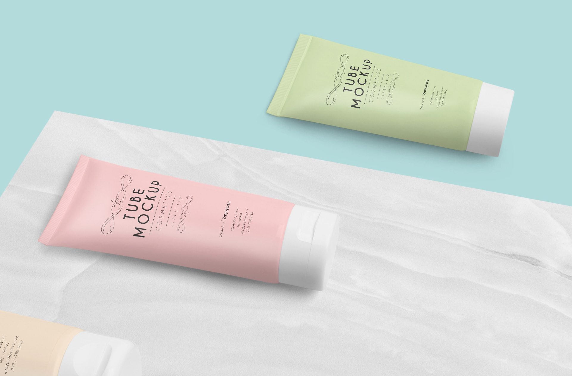 body lotion tube mockup