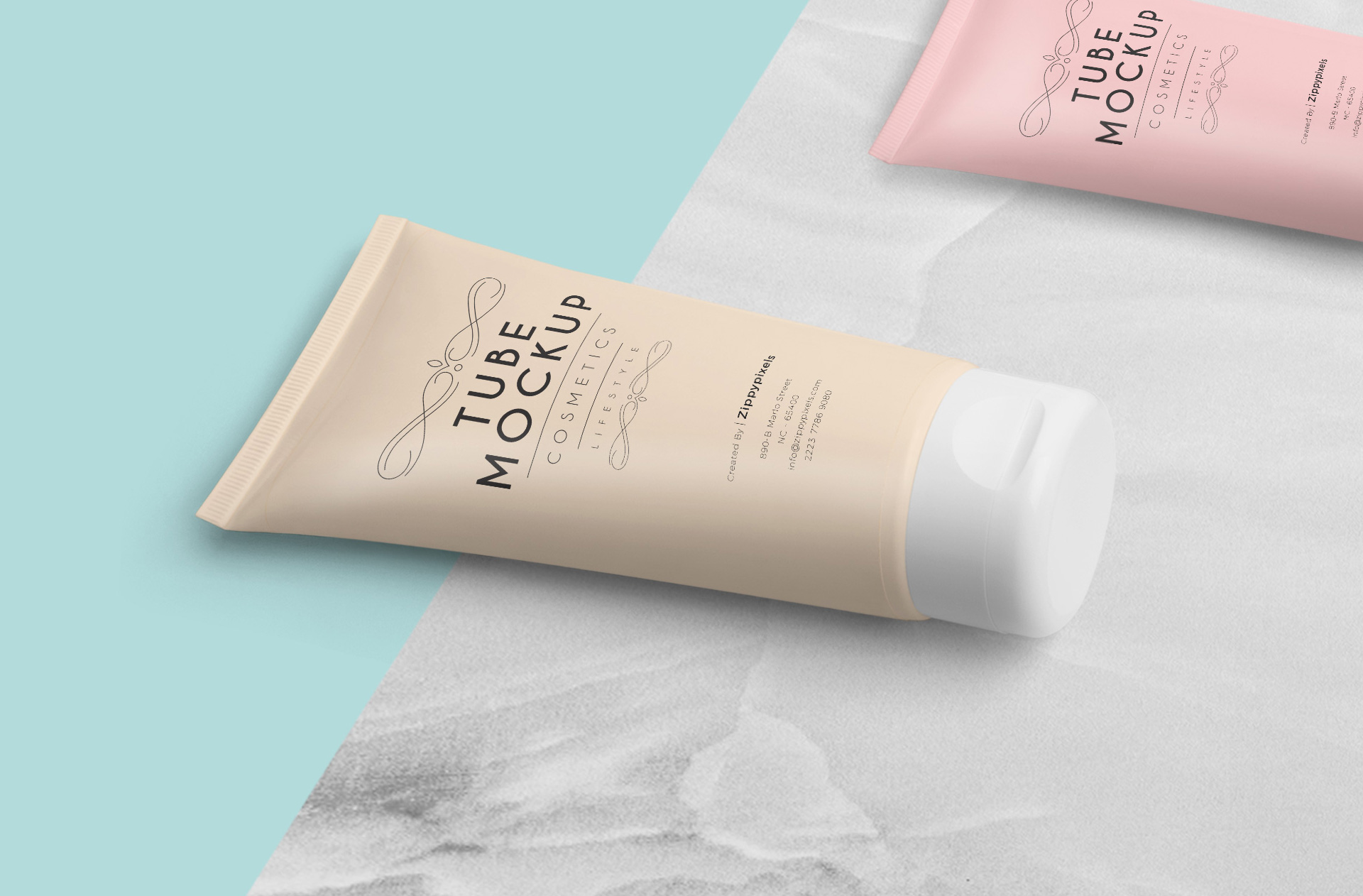 body lotion tube mockup