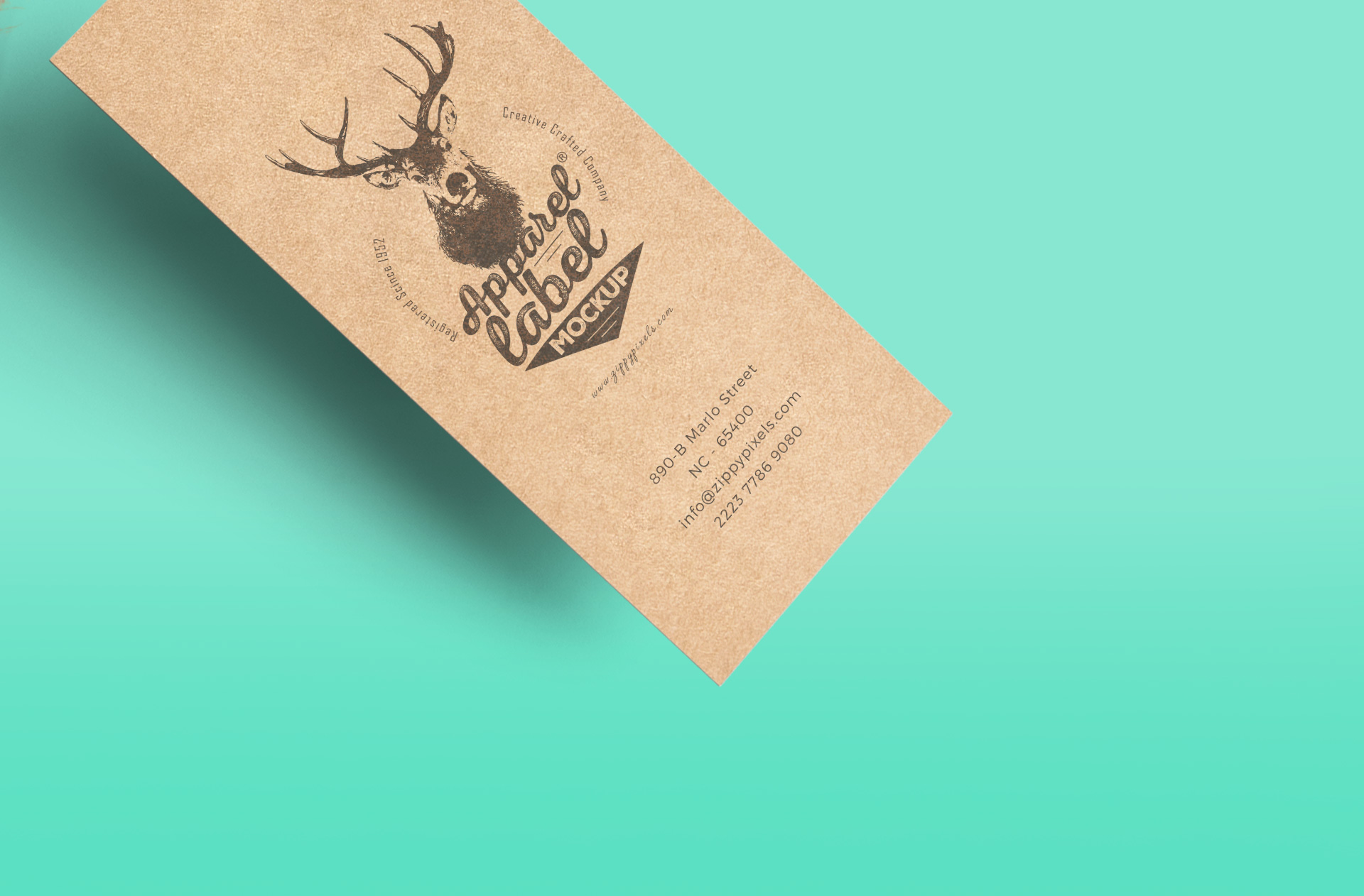 apparel label mockup