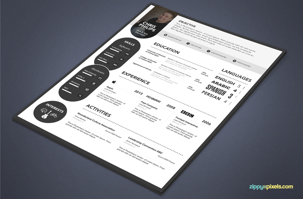 graphic designer CV