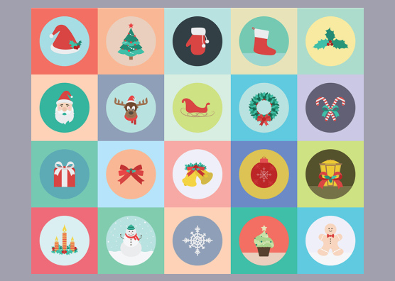20 Free Christmas Icons Pack (AI, EPS, SVG, PNG Formats Included)