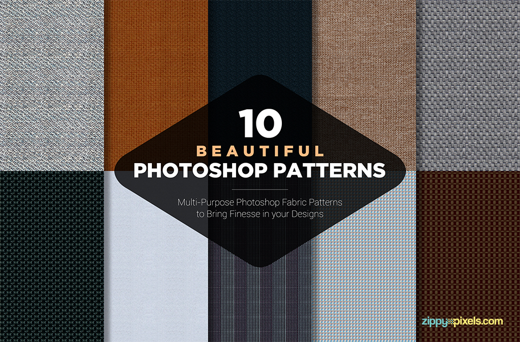 Free Photoshop Patterns – A Selection of 10 Seamless Fabrics