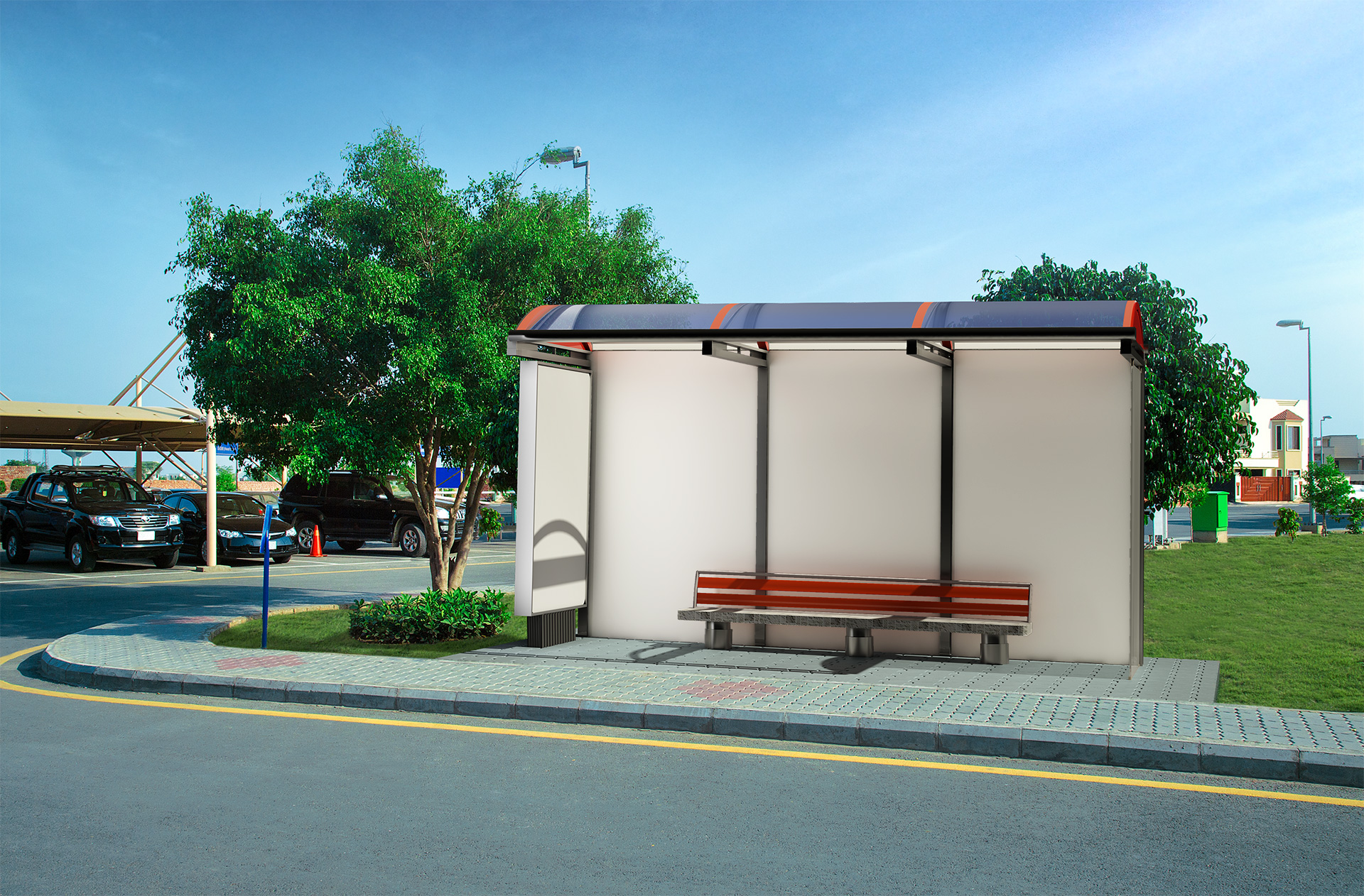 bus stop mock-up