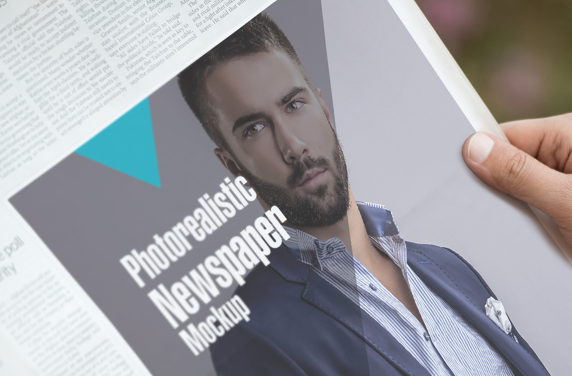 broadsheet newspaper mockup