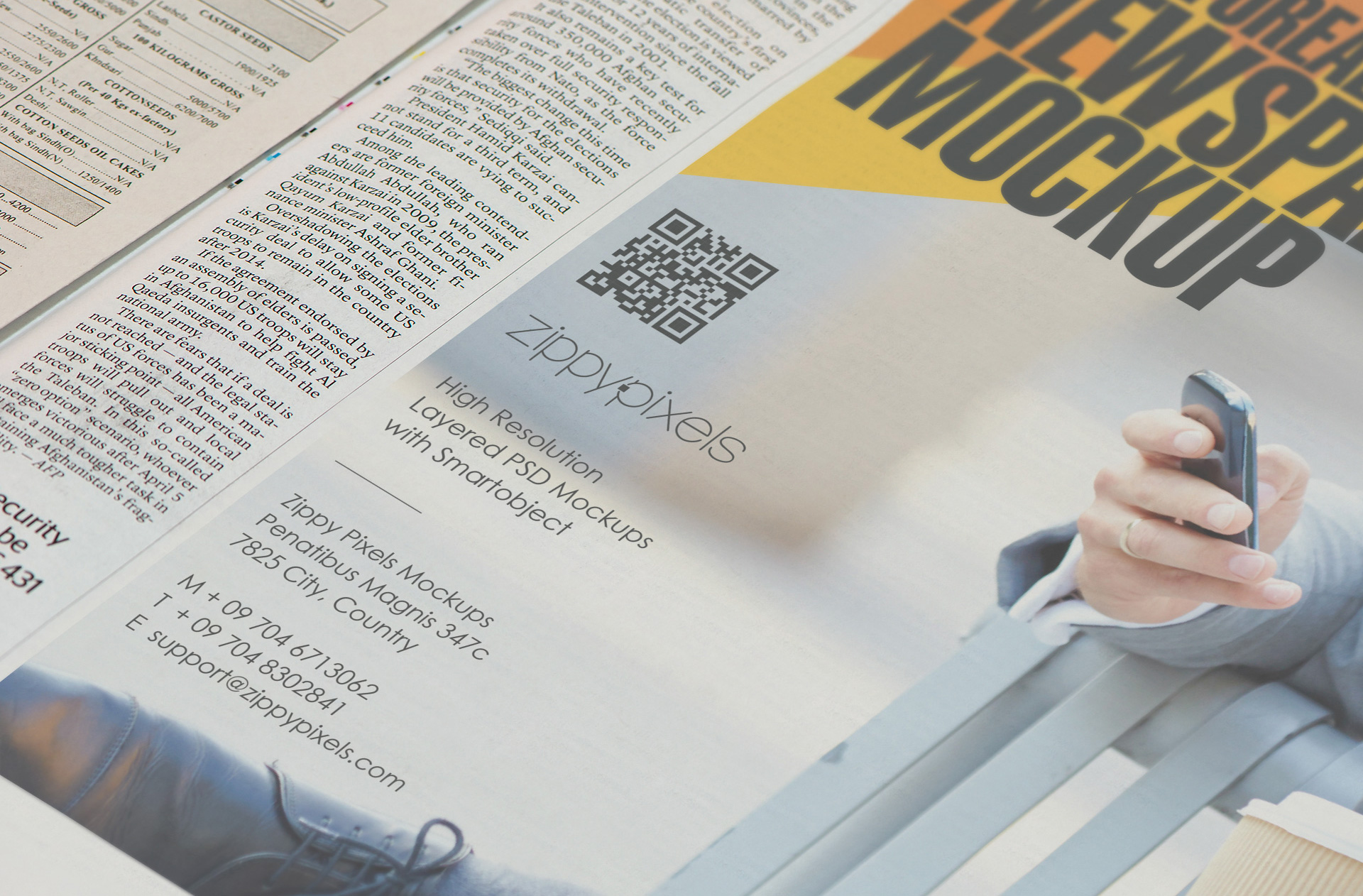branding newspaper PSD