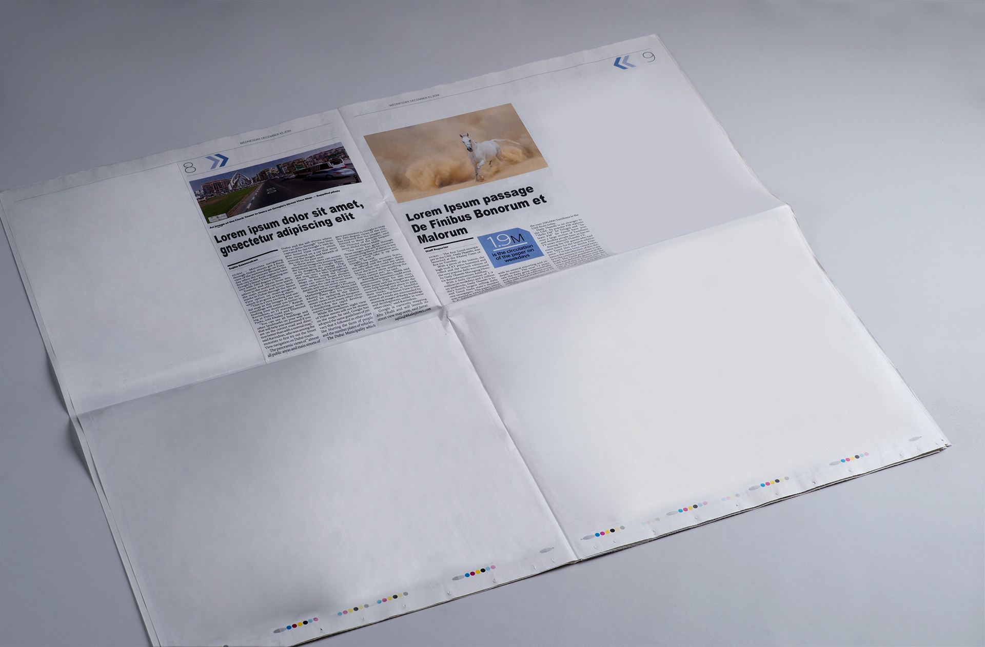broadsheet newspaper PSD
