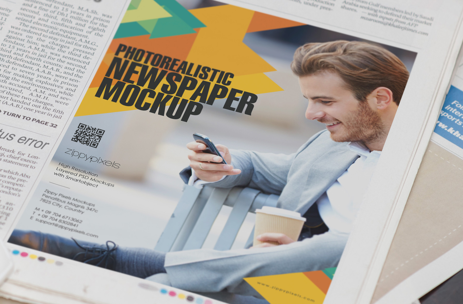 broadsheet newspaper PSD