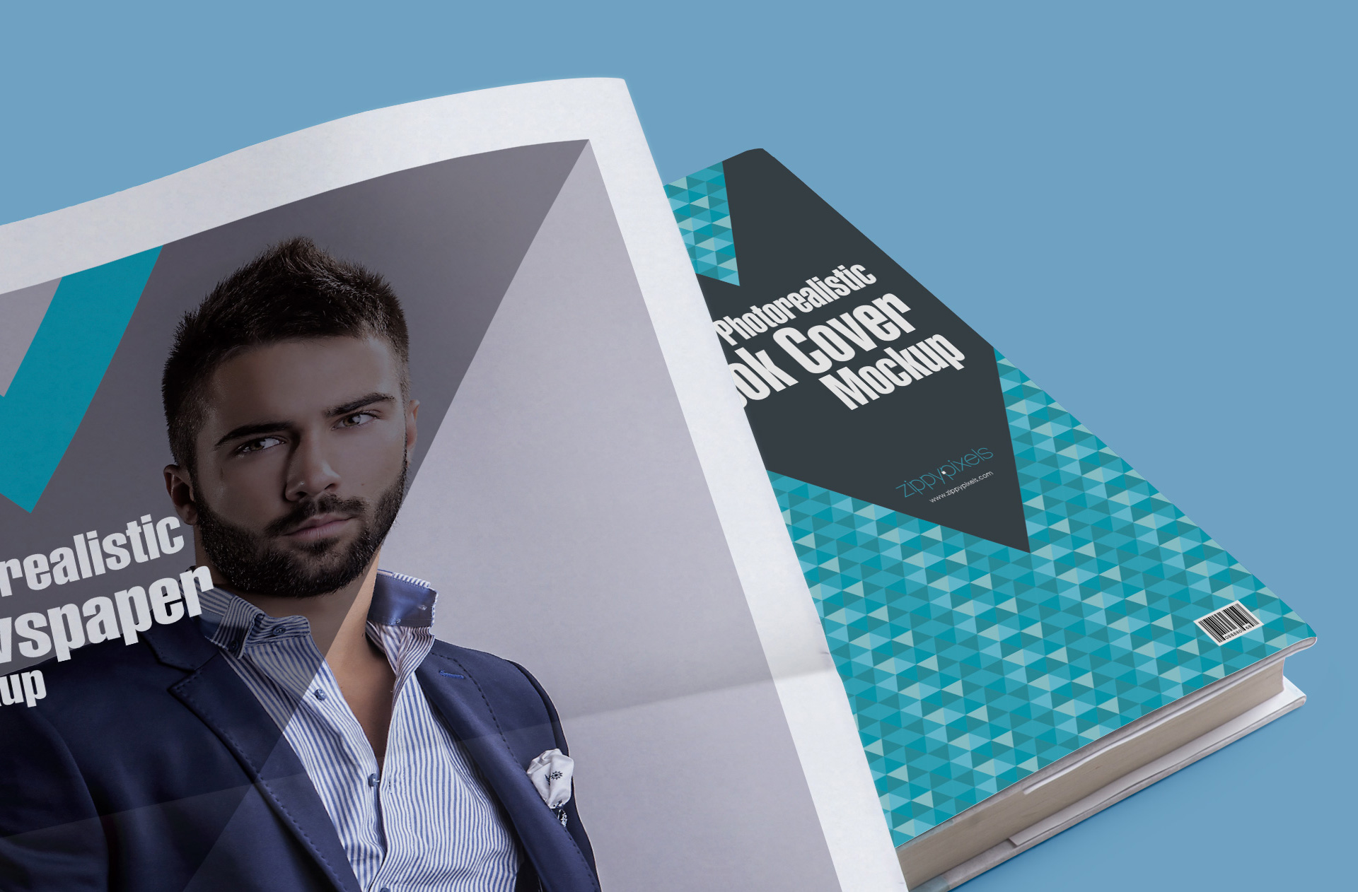 broadsheet newspaper mockup