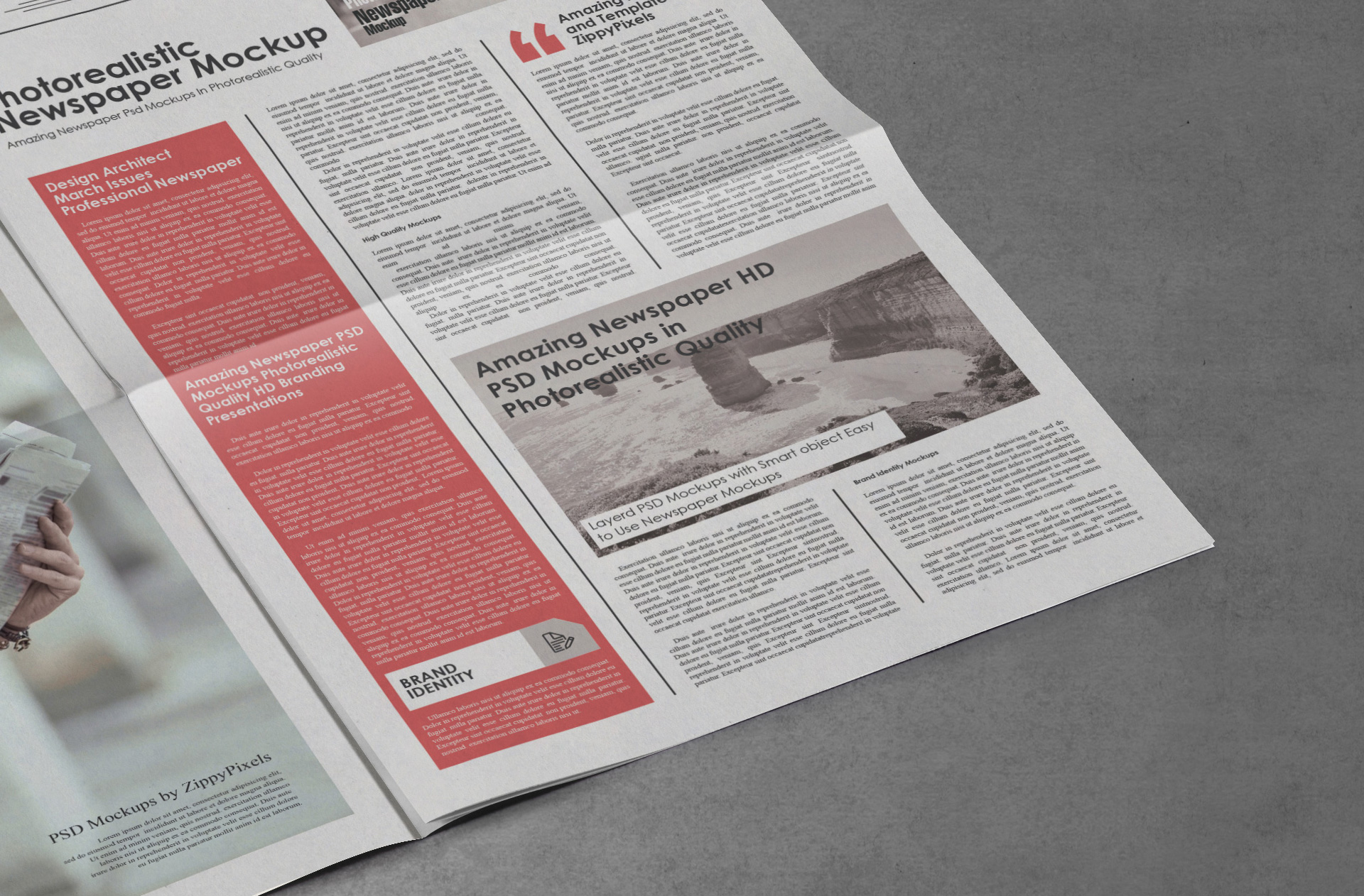 A3 newspaper mockup