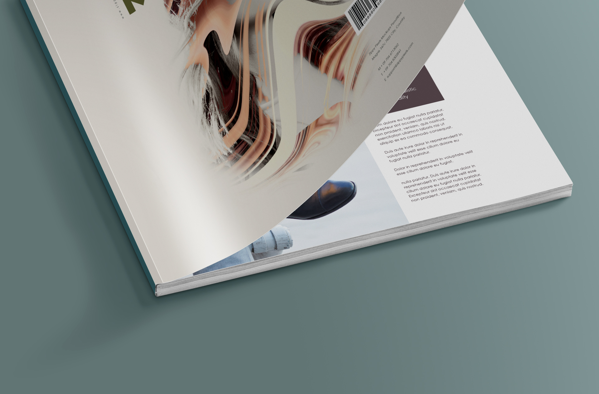 A4 magazine mock-up