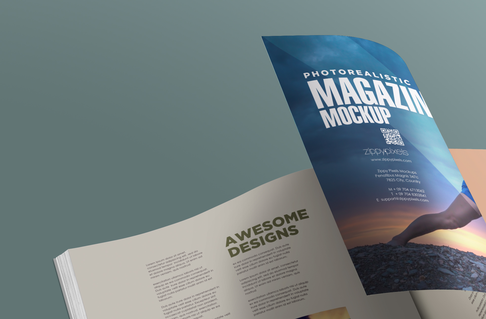 advertising magazine mock-up