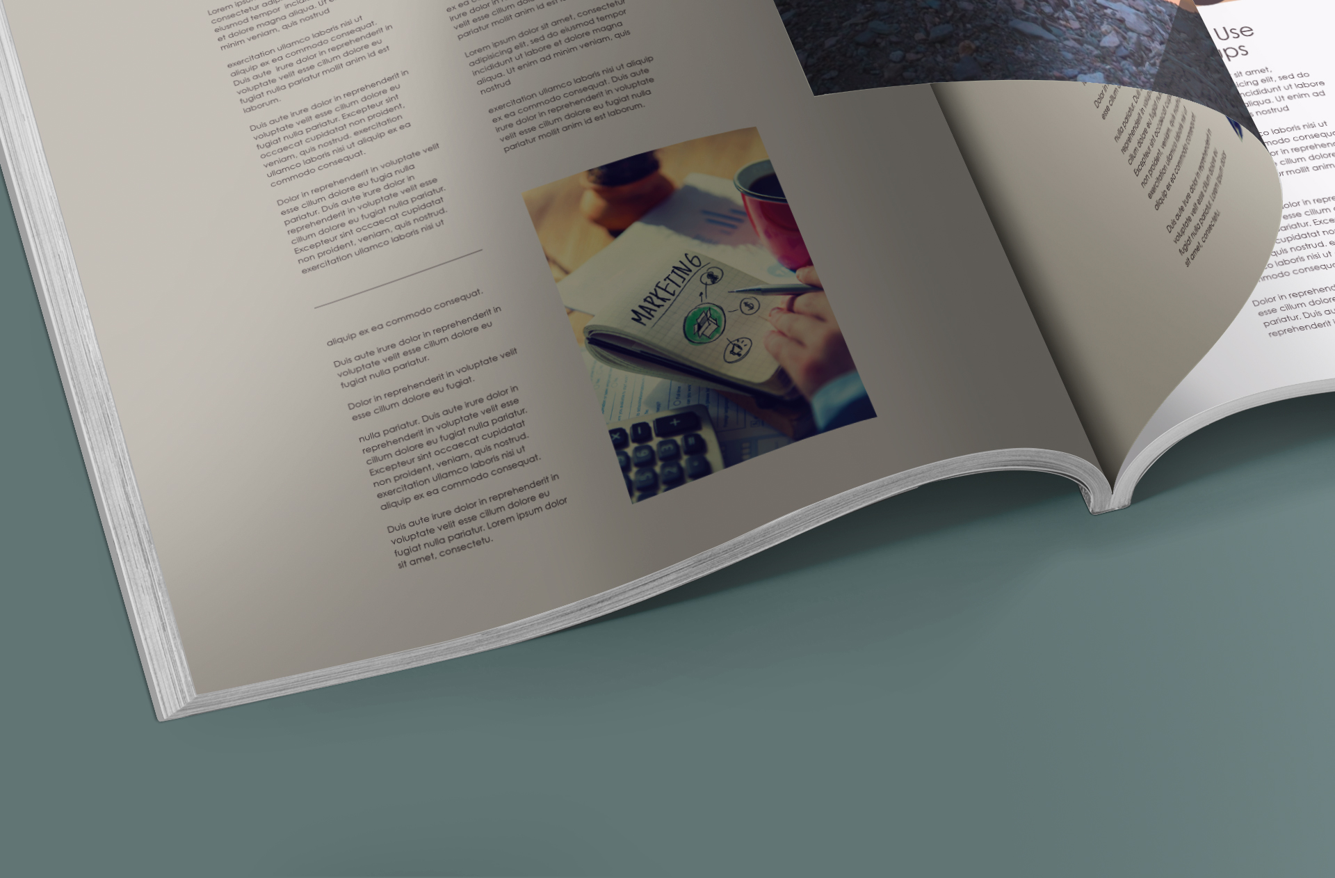 advertising magazine mock-up