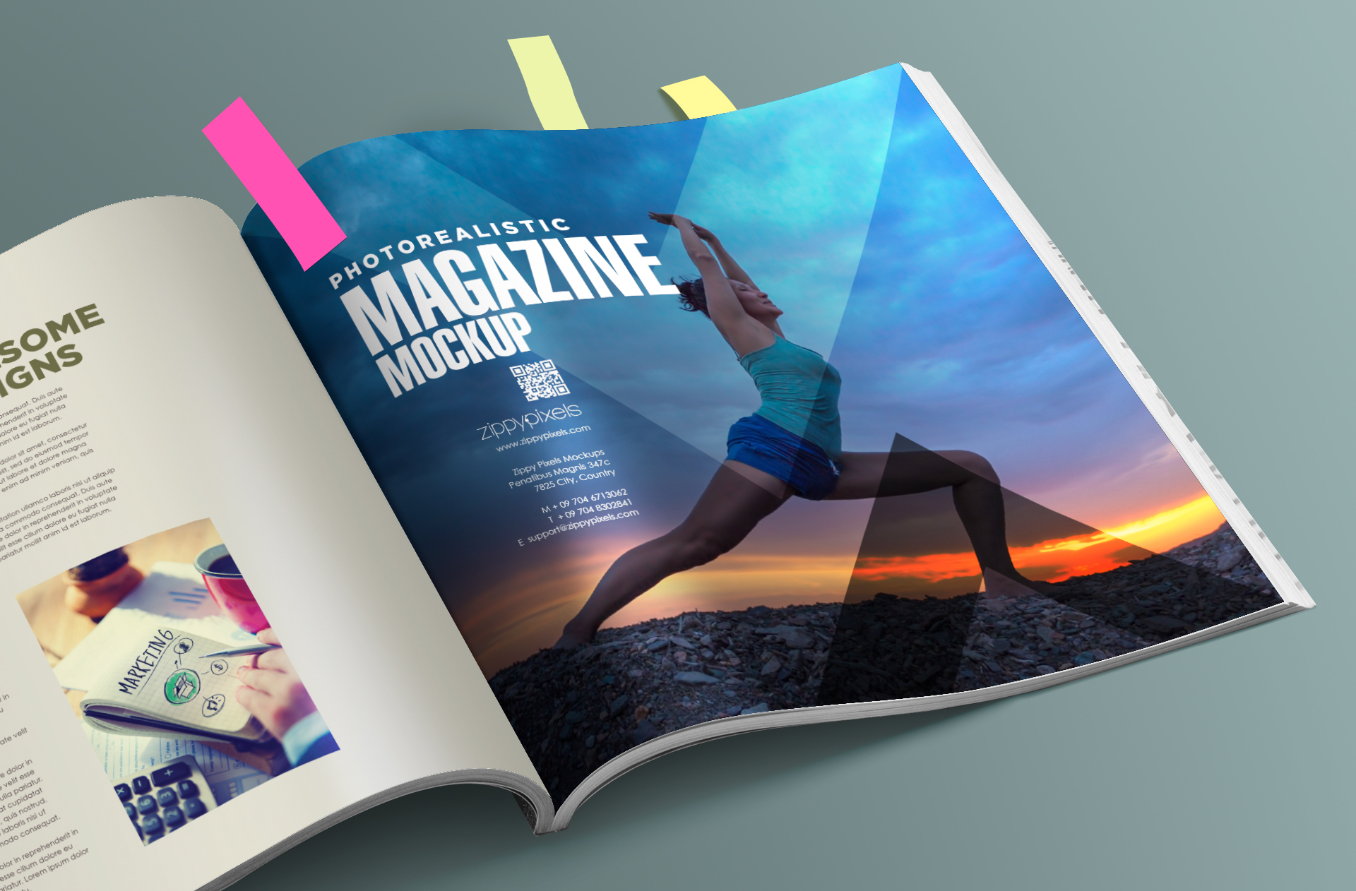 branding magazine mock-up