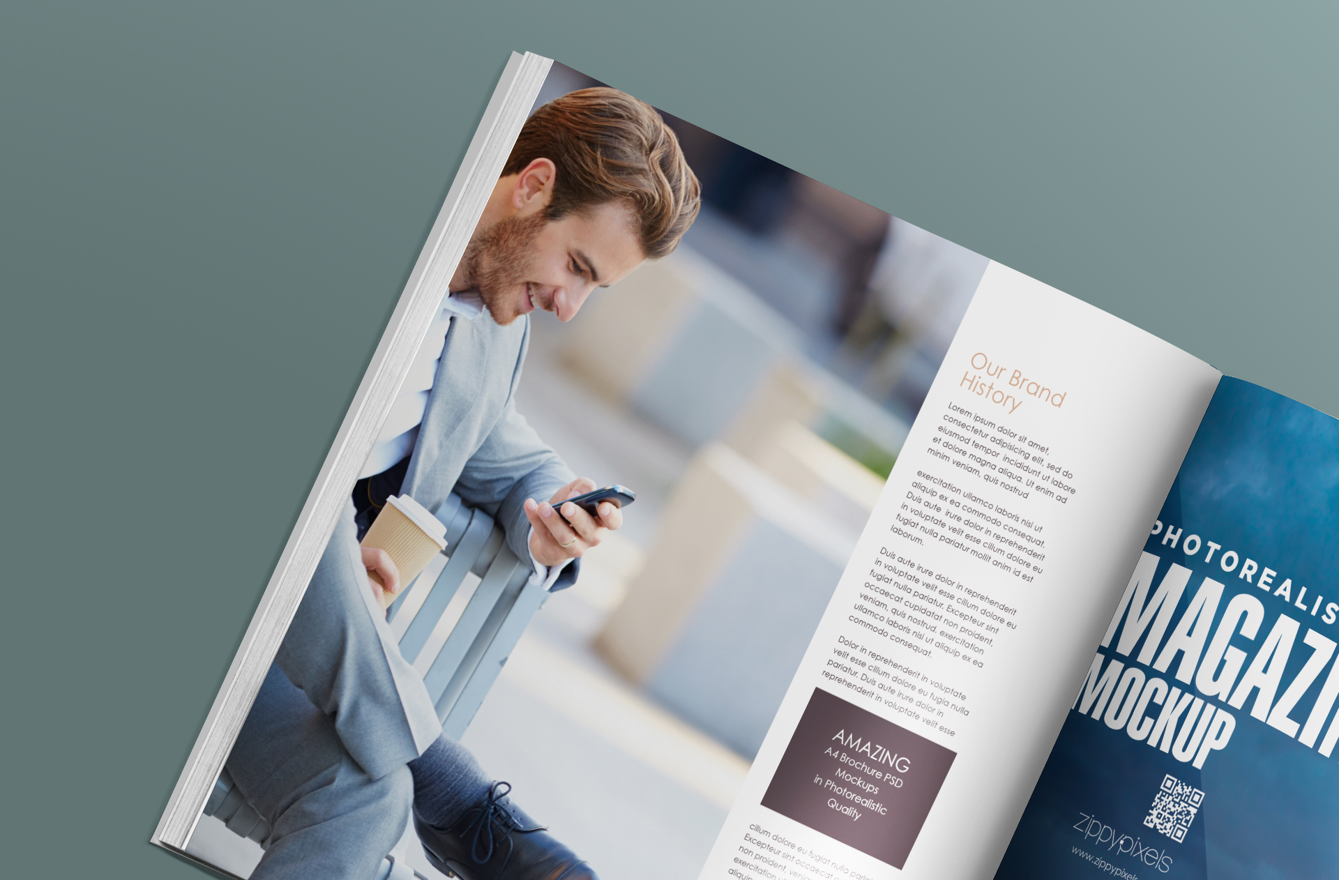 advertising magazine mock-up