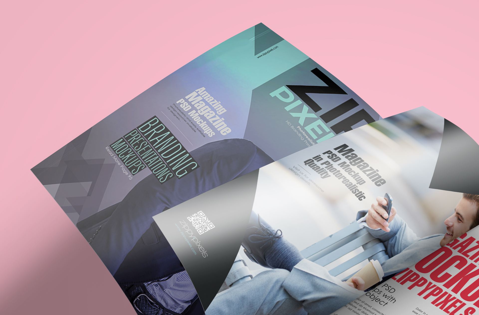 clean layout magazine mock-up