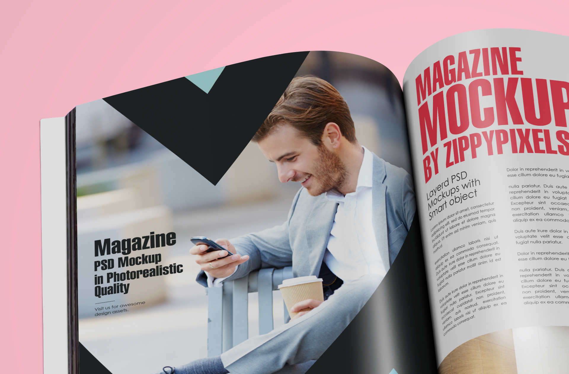clean editorial mockup
