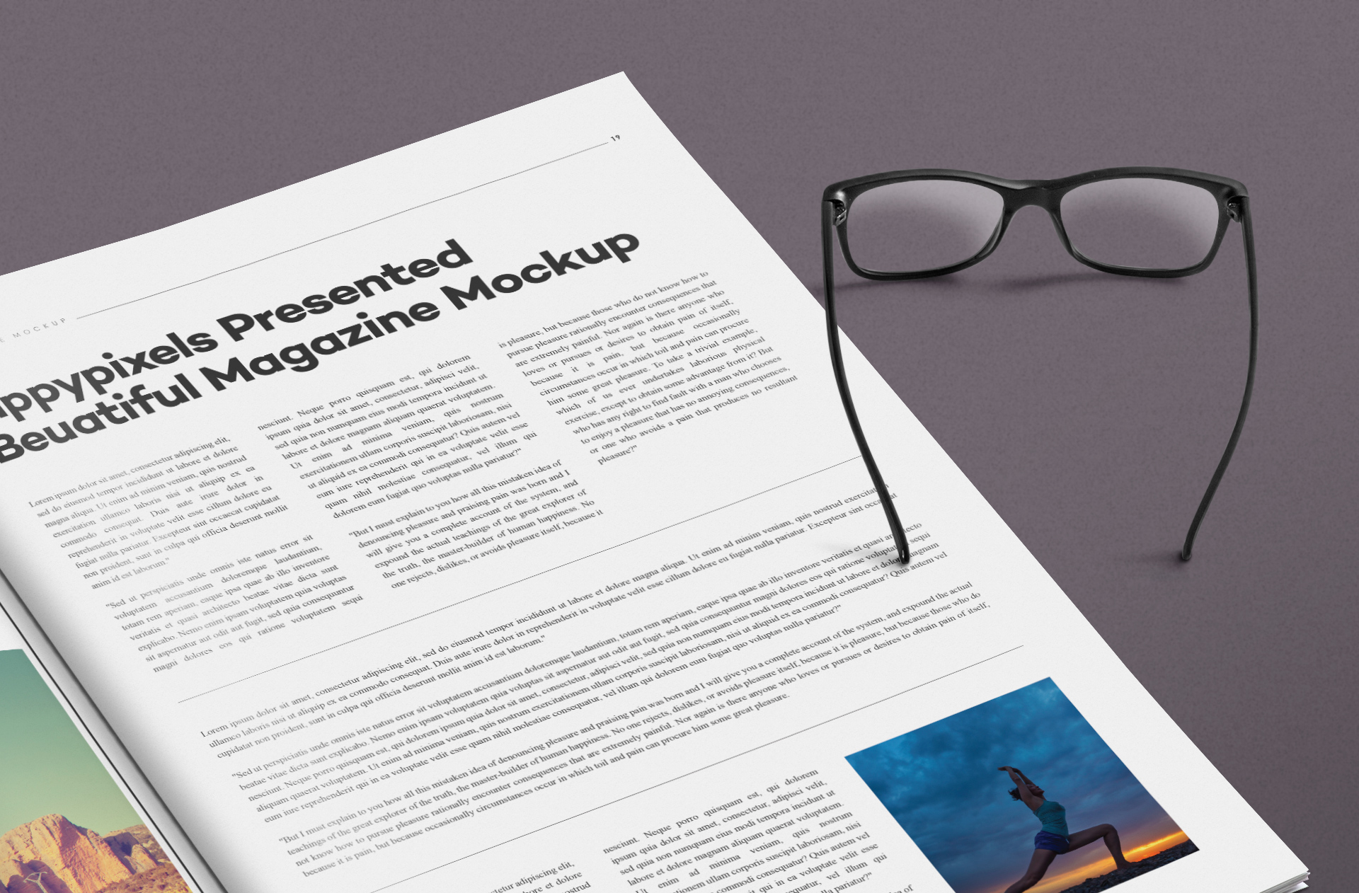 creative magazine layout