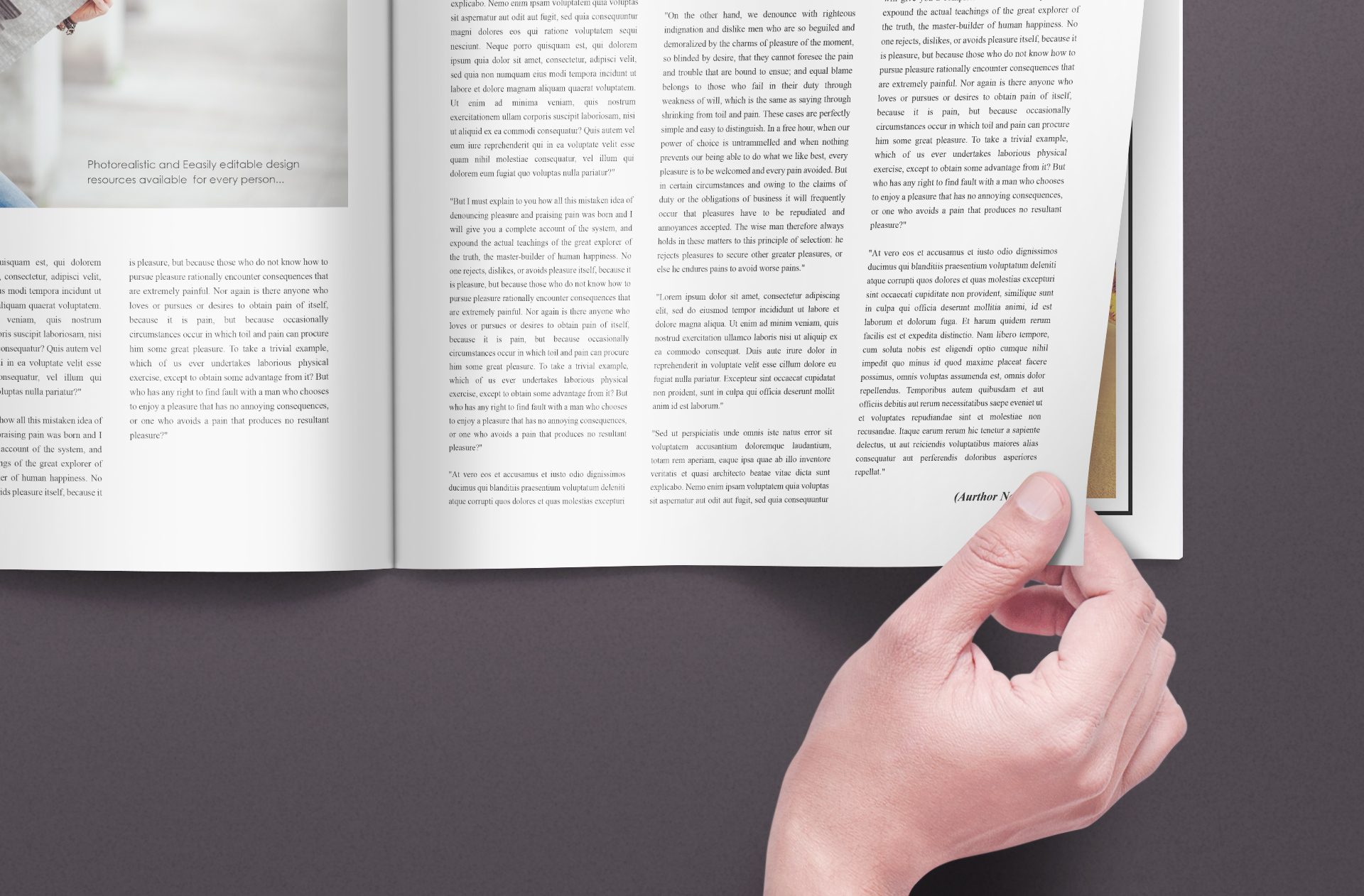 clean magazine layout