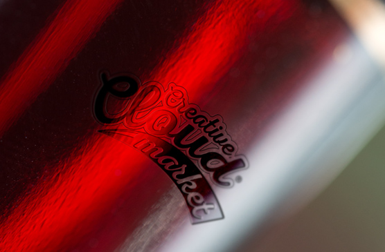 Creative Cloud Market Logo Mockup – Glossy Print