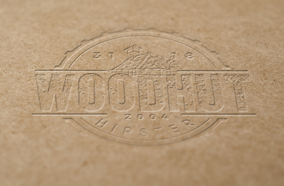 Kraft Paper Embossed Logo Mockup – Rustic Branding