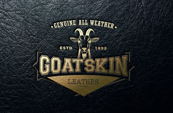 Goatskin Leather Logo Mockup – Engraved Branding