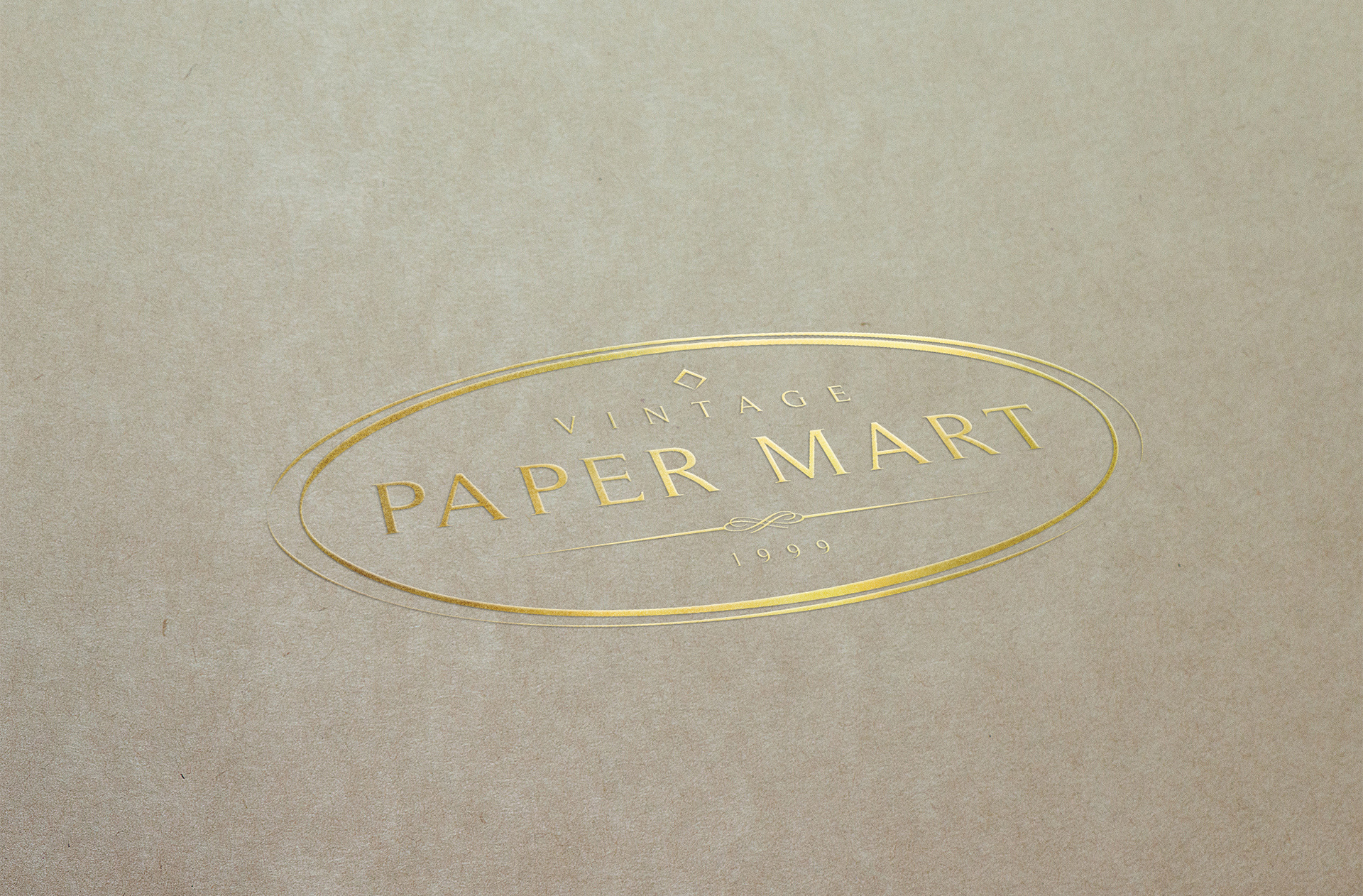 Gold Foil Paper Logo Mockup – Luxury Branding