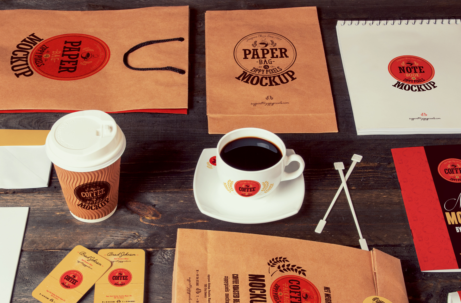 brown paper bag mockup