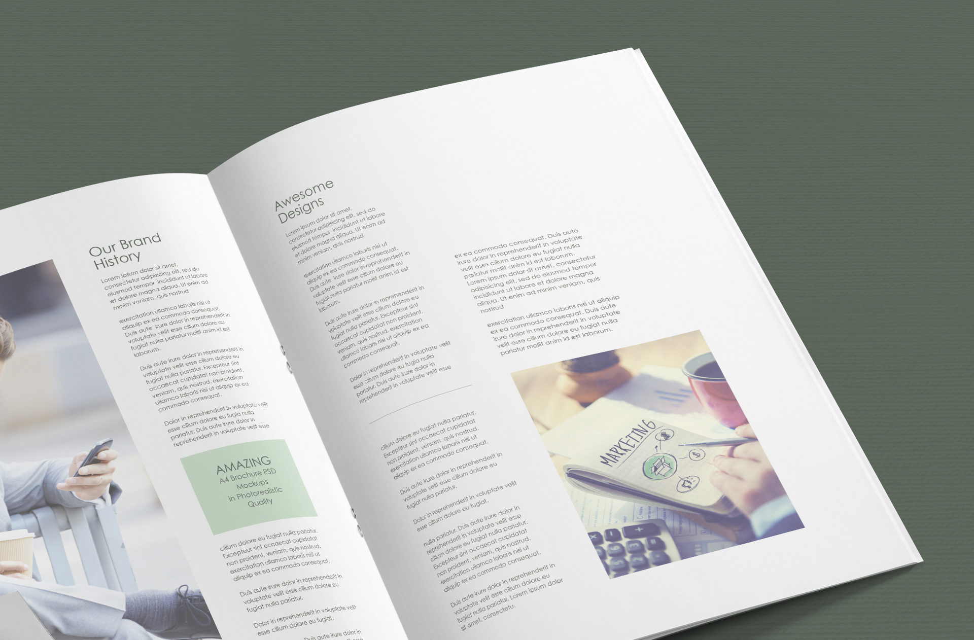 A4 brochure mockup